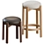 Fredericia Pioneer Stools Set 3D model small image 3