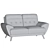 Ashley Sissoko Three-Seater Sofa 3D model small image 3