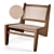 Mid-Century Kangaroo Lounge Chair 3D model small image 1