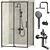 Modern Shower Enclosure System Iddis 3D model small image 1