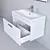 Modern White Bathroom Vanity Set 3D model small image 6