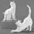 3D Geometric Cat Sculpture for High Resolution Renders 3D model small image 8