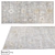 Elegant Oushak Classic Grey Rug 3D model small image 1