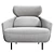 Modern Grey Armchair Gs9002 3D model small image 2