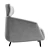 Modern Grey Armchair Gs9002 3D model small image 4
