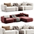 Elegant Melody Sectionals Sofa in Luxury - 2015 3D model small image 8