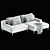 Modern Albi Right Corner Sofa 3D model small image 4