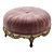 Elegant Light Round Ottoman 3D model small image 4