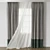 Modern Velvet Curtain 50 3D model small image 1