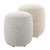 Fluffy Sweet Pouf Beige White 3D model small image 6