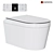 Smart Wall-Mounted Bidet Toilet 3D model small image 1