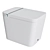 Smart White One-Piece Toilet 3D model small image 1