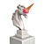 Unicorn Fantasy Ceramic Sculpture 3D model small image 2