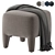 Elegant Turner Ottoman with Metal 3D model small image 1