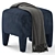 Elegant Turner Ottoman with Metal 3D model small image 3