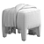 Elegant Turner Ottoman with Metal 3D model small image 7