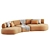 Colorful Pillows Modular Sofa 3D model small image 6