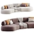 Colorful Pillows Modular Sofa 3D model small image 7