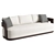 Luxe Aluminum Bronte Sofa 3D model small image 2