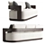 Luxe Aluminum Bronte Sofa 3D model small image 3
