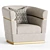 Luxury Velvet Armchair: Temptation Chic 3D model small image 1