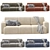 Bonent Velvet Sofa Set 3D model small image 4