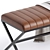 Elegant Faux Leather Seating Bench 3D model small image 2