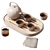 Elegant Tea Decor Set 3D model small image 1