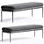 Sleek Gun Grey Bench 3D model small image 4