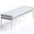 Sleek Gun Grey Bench 3D model small image 5