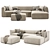 Stylish Match Sofa Set - 2 Colors 3D model small image 2