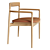 Elegant Calma Dining Chair 3D model small image 2