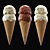 Two-Tone Ice Cream Cone 3D model small image 18