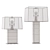 Quartz Panel Brass Bedside Lamp 3D model small image 6