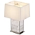 Quartz Panel Brass Bedside Lamp 3D model small image 8