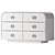 Chic Statement 6-Drawer Dresser 3D model small image 2