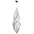 Sculptural Fabric Pendant Light 3D model small image 11