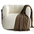 Sleek Altro Snow Swivel Chair 3D model small image 3
