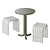 Modern Outdoor Table Set Nokk 3D model small image 2