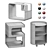 Minimalist Bedside Nightstand Set 3D model small image 7