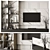 Monochrome TV Wall Art Set 3D model small image 1