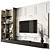 Monochrome TV Wall Art Set 3D model small image 2