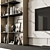 Monochrome TV Wall Art Set 3D model small image 3