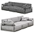 Sleek Plag Sofa Set 2019 3D model small image 6