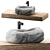 Handcrafted Stone Basin 3D model small image 1