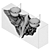 Stone Twin Wash Basins 3D model small image 3