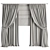 Elegant Curtain Set M64 3D model small image 3