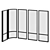 Aluminum Framed Radius Glass Wall 3D model small image 2