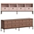 Elegant Fendi Casa Tiretto Sideboard 3D model small image 2