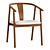 Santolina Gray Smoked Oak Chair 3D model small image 1